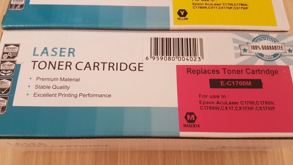 4 cartuse tonere noi sigilate epson c1700, cx17 factura