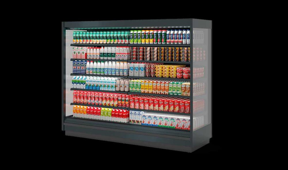 Холодильная горка Открытый холодильник Выносной агрегат Магазин Маркет