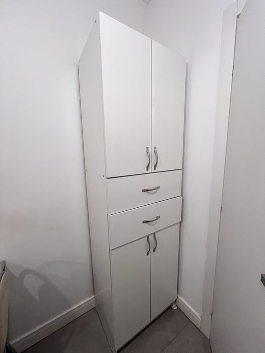 Dulap alb din lemn cu 4 sertare