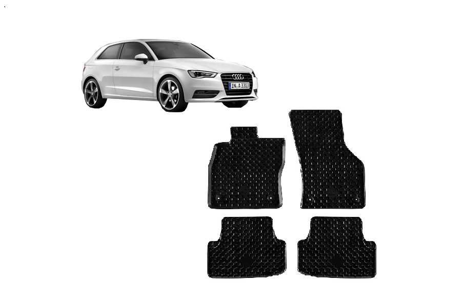 Гумени стелки Gumarny Zubri съвместими с  Audi A3 от 2012 до 2019г