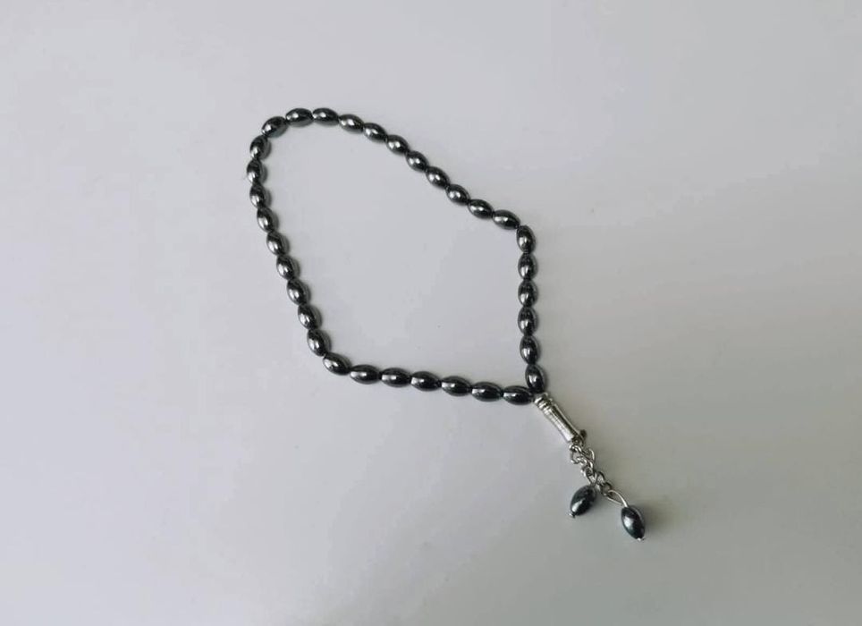 Rozariu (Tasbih) cu margele de hematit natural, copii