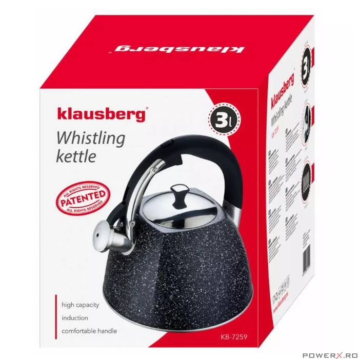 Fierbător tradițional cu fluier fabricat din inox acoperit de