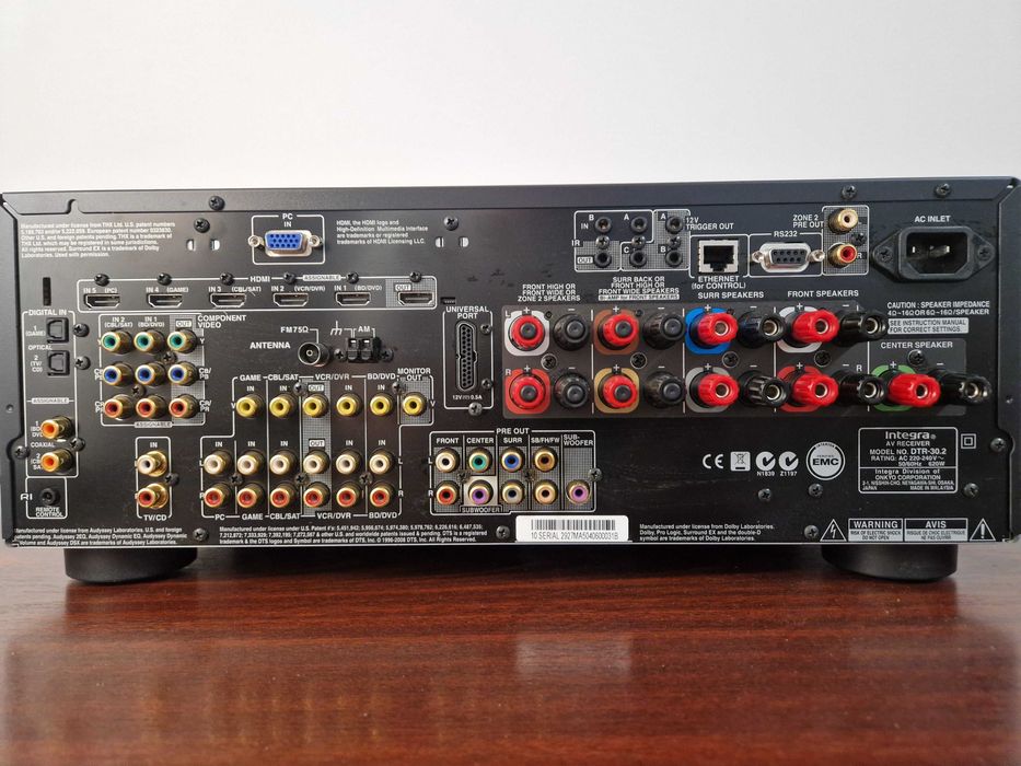 Integra DTR-30.2 Receiver AV 7.2 THX HDMI Complet