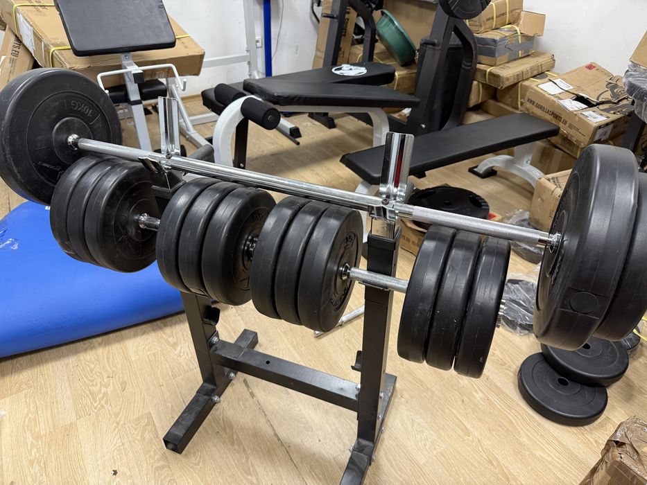 Pachet sala de forta gantere+haltere reglabile 100 kg.pret promo 700