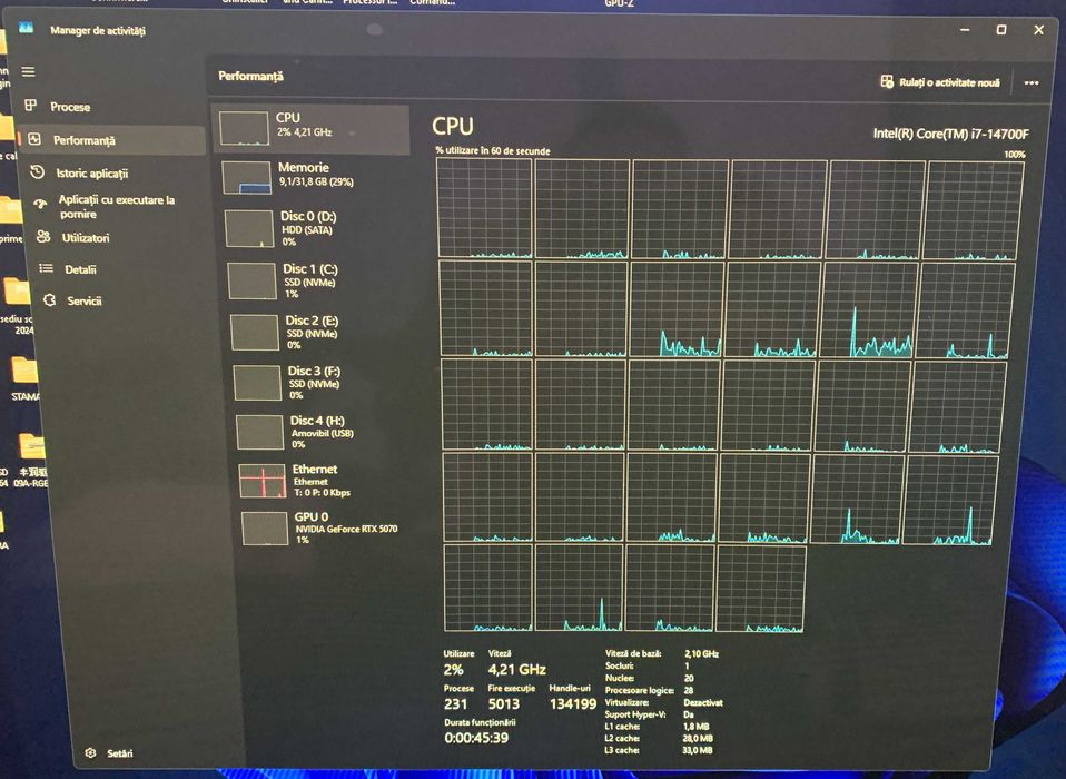 Procesor 14700F-5.4GHz - 1300Ron, 14600K-5.3 GHz - 1000 Ron, pret fix