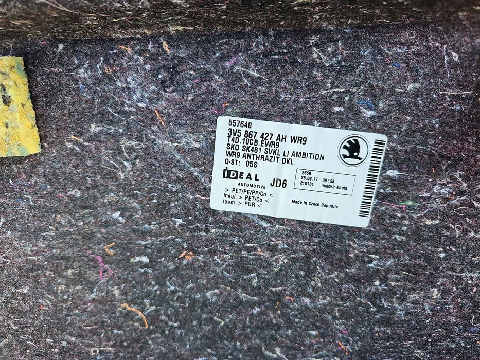 Tapiterie portbagaj stanga Skoda Superb III (3V3) [Fabr 2015-prezent]