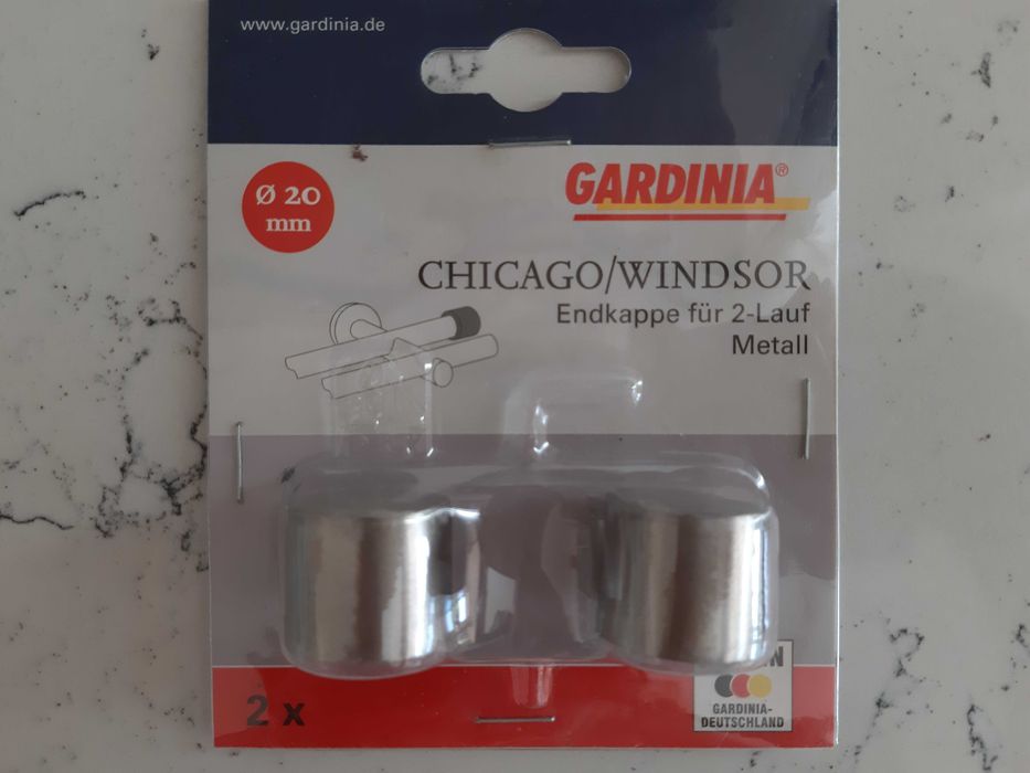 Сет 2 бр. тапи Gardinia за корнизи