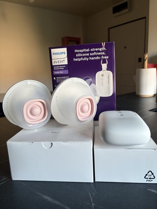 Pompă electrică de muls dublă portabilă Philips Advent