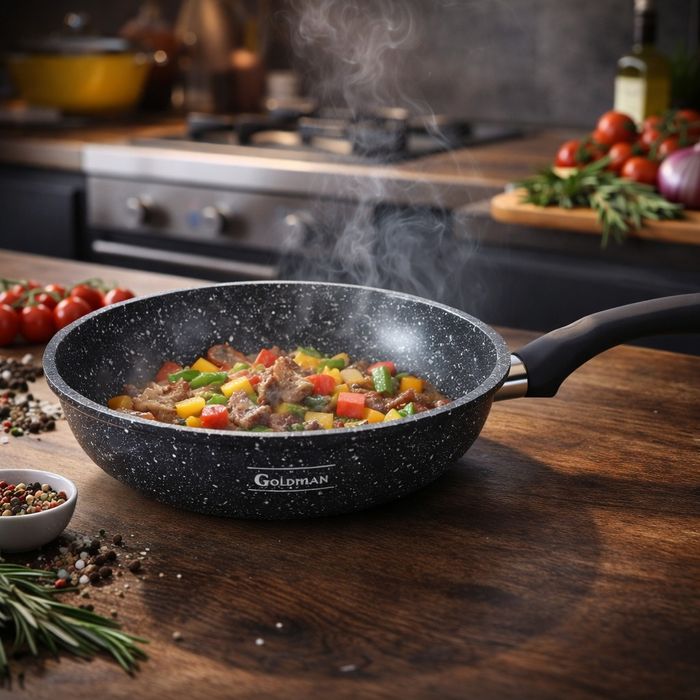Уок тиган Goldmann GM 1302-26, 26x7см., Алуминий, Мраморно покритие