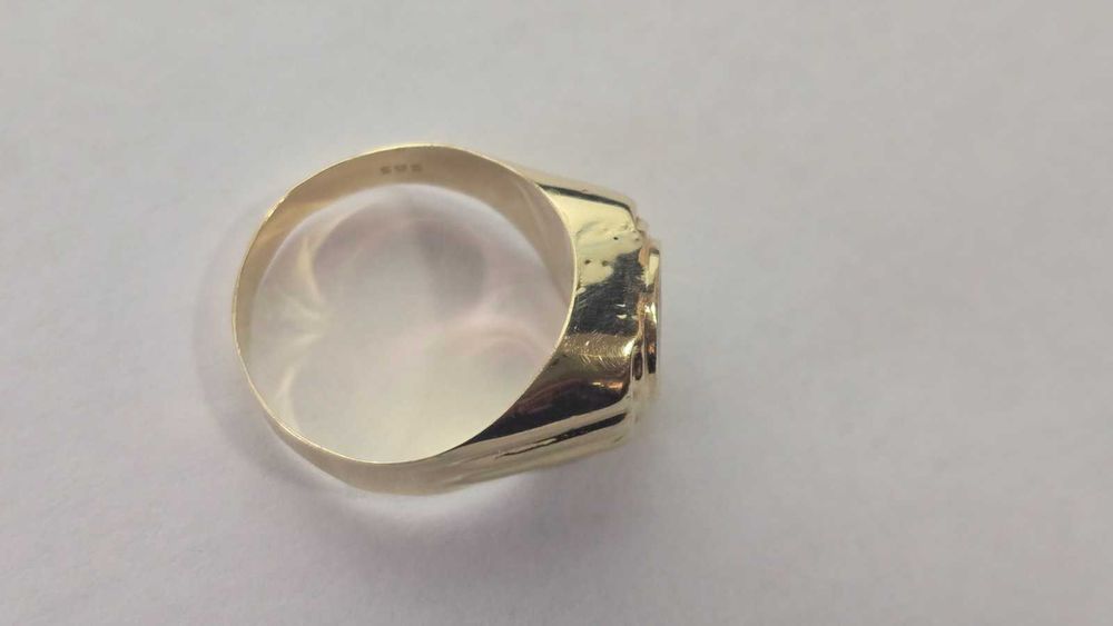 Златен мъжки пръстен 14 карата BMW