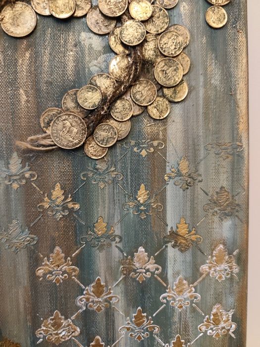 Картина дърво с БГ монети
