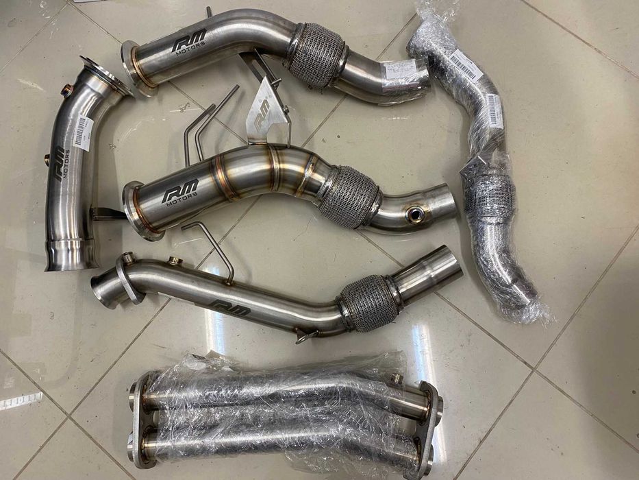 RM Motors Downpipe Даунпайп РМ Моторс BMW БМВ E90 E60 F30 F10 F15 G