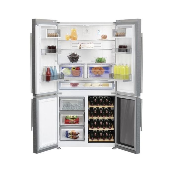 Frigider Side by Side deluxe cu 4 uși de inox