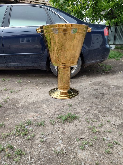 Cristelniță botez inox auriu