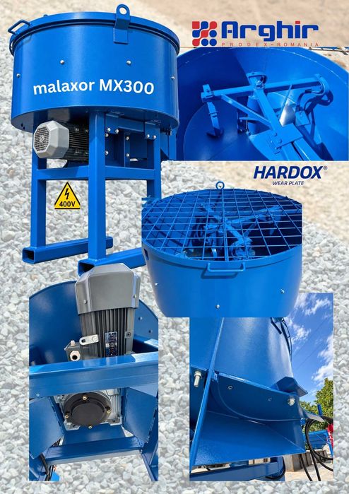 Malaxor beton, betonieră, malaxor cu ax vertical, malaxoare beton