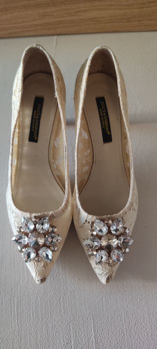 Обувки Dolce&Gabbana, светъл жълт нюанс