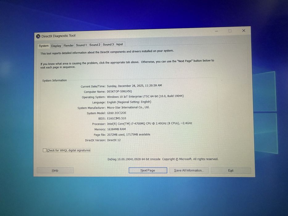 Laptop gaming MSI i7 super pret 799 ron