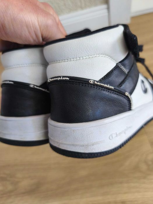 Ghete / sneakers Champion copii, mărimea 39, alb-negru, stare bună