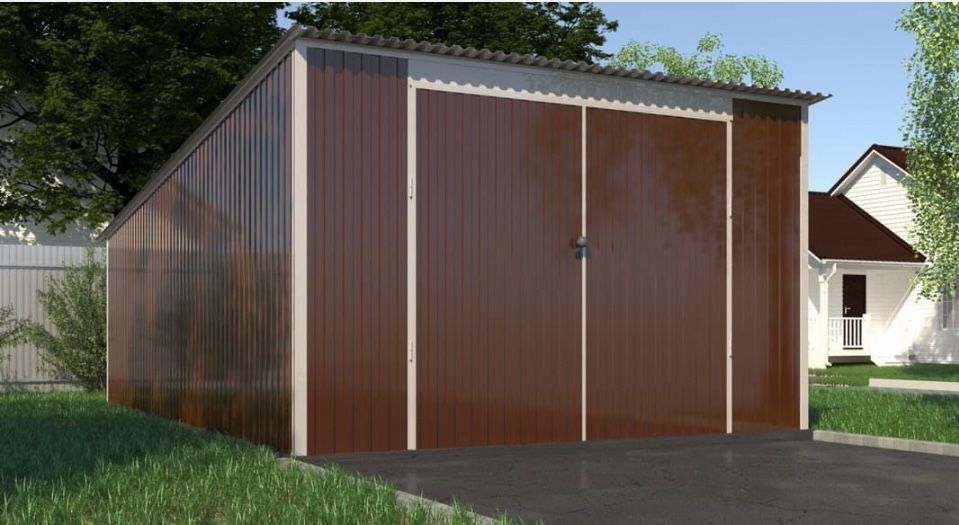 Garaje auto pe structura metalica