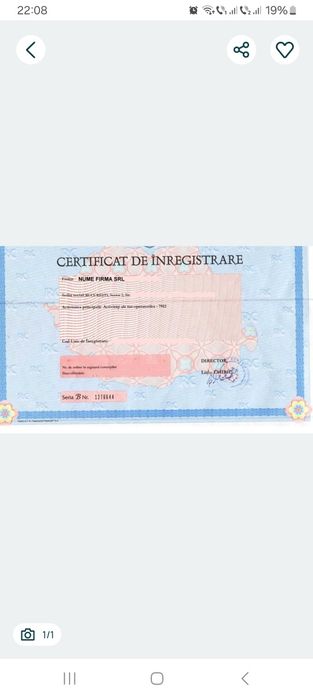 Infiintari Firme SRL, PFA, SRL-D, ASOCIATIII ).