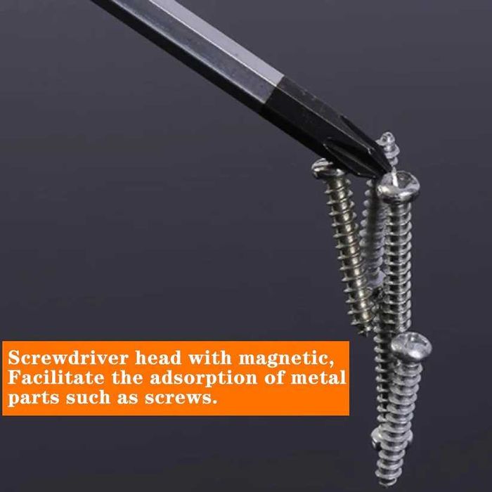 НЕМСКИ Комплект Удaрни Отвертки Магнитни 7 Части + ЛЕД ФЕНЕР