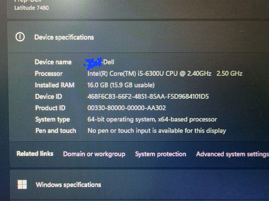 Laptop DELL Latitude 7480