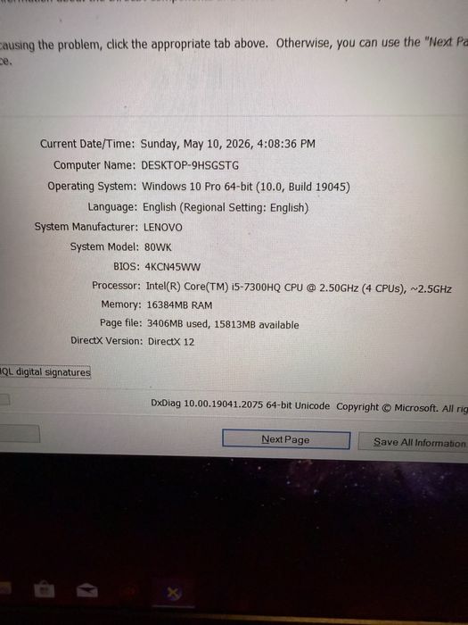 Laptop Gaming Lenovo i5 16gb Ddr4 GTX 1050
