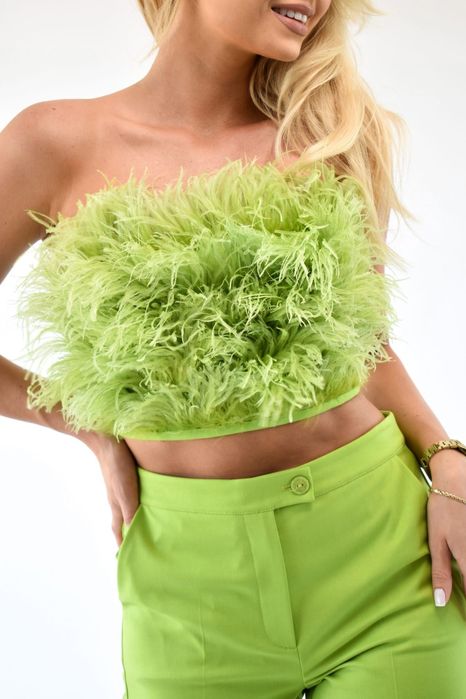 Топ с пера Patrizia Pepe, размер XS,ново с етикет!