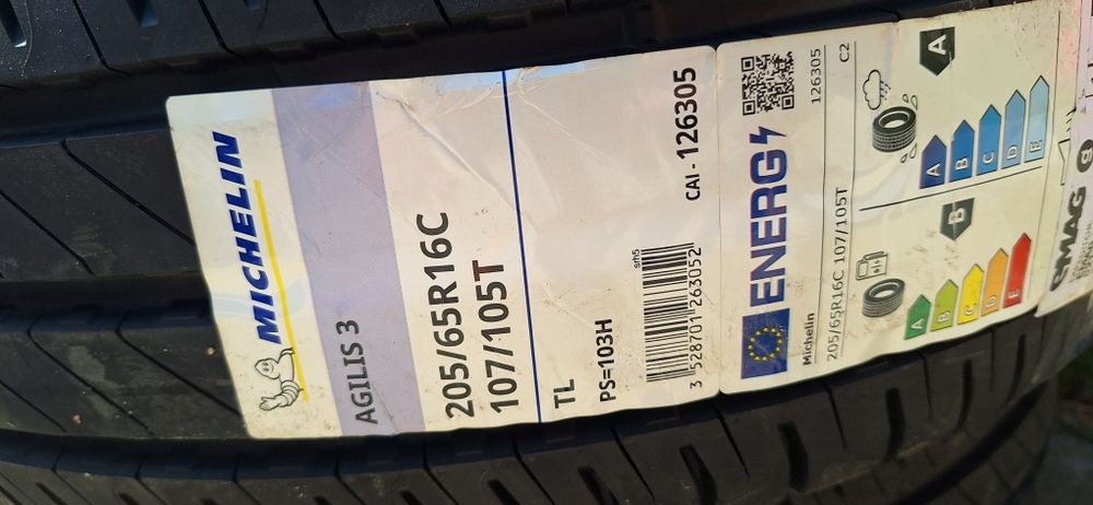 2 Anvelope Noi Vara Michelin Agilis 3 205/65 R16C 107T - DOT 0824