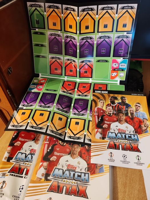 Album Match Attax 24/25 UCL completat partial 173 Topps rare limited edition