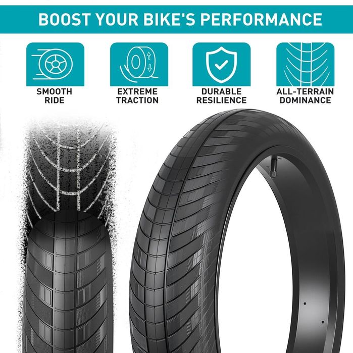 Set doua anvelope cu doua camere pt Fat Bike normal / electric 26 X3.0