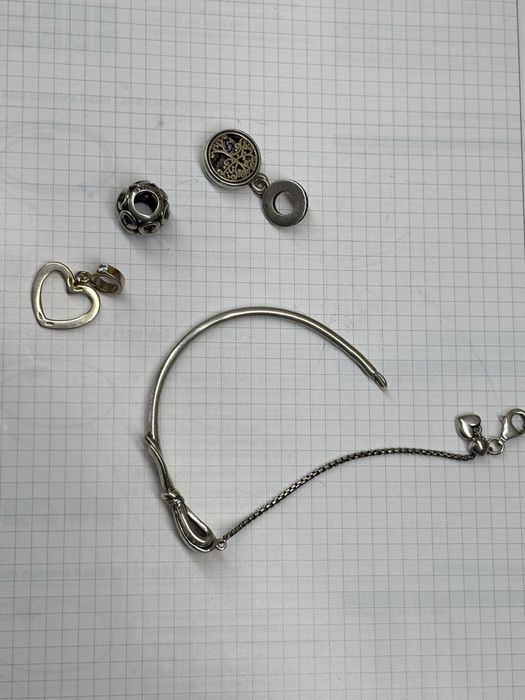 Браслет Pandora Brilliant Bow + 3 шарма