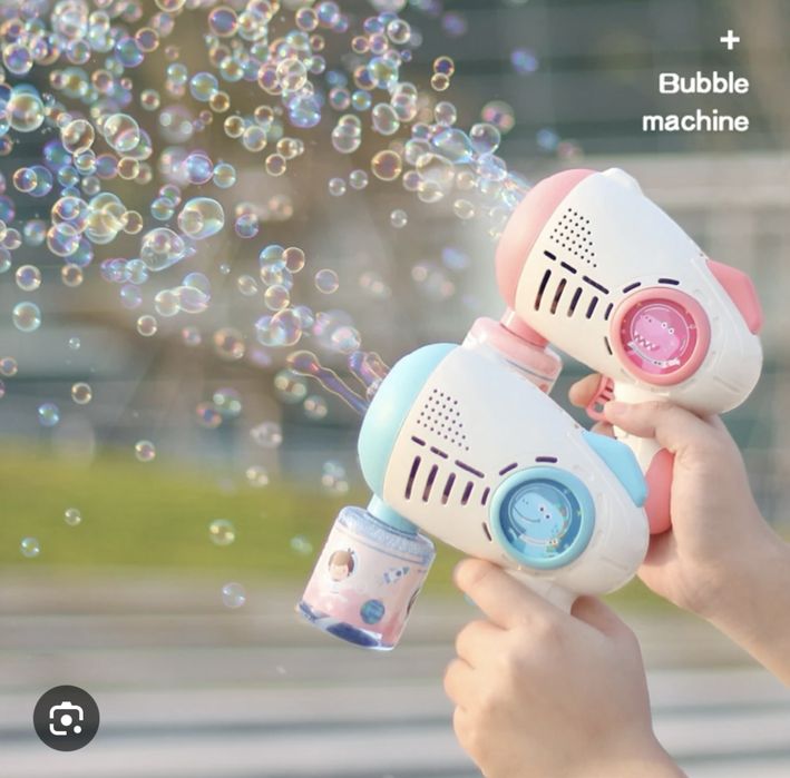 Пистолет для мыльных пузырей для детей,