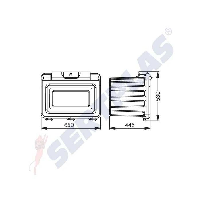 Сандък кутия за инструменти за ремарке платформа камиони 80 литра