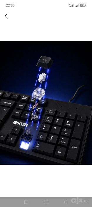 simli klaviatura va sichqoncha gilamcha qoshib beriladi