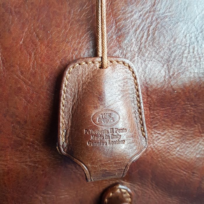 Пътна кожена италианска чанта