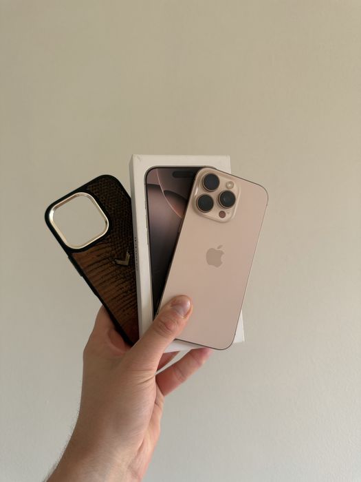 iPhone 16 Pro 128gb Desert Titanium, Husa Velante