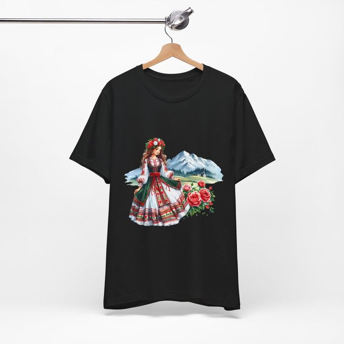 Дамска тениска с народни мотиви – размери XS-3XL