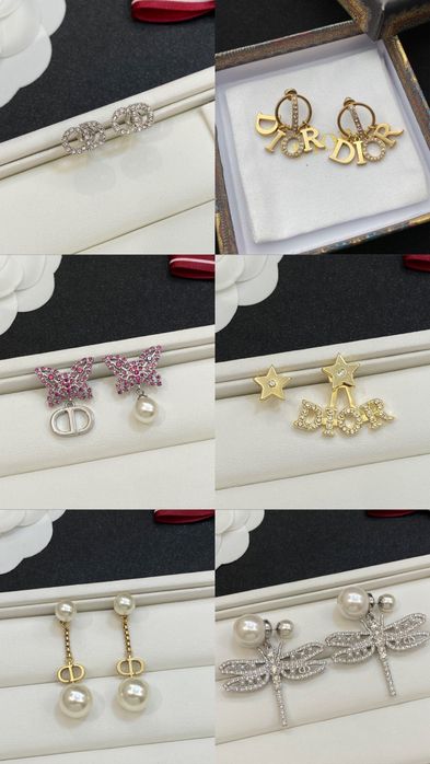 Обеци на марката Dior.