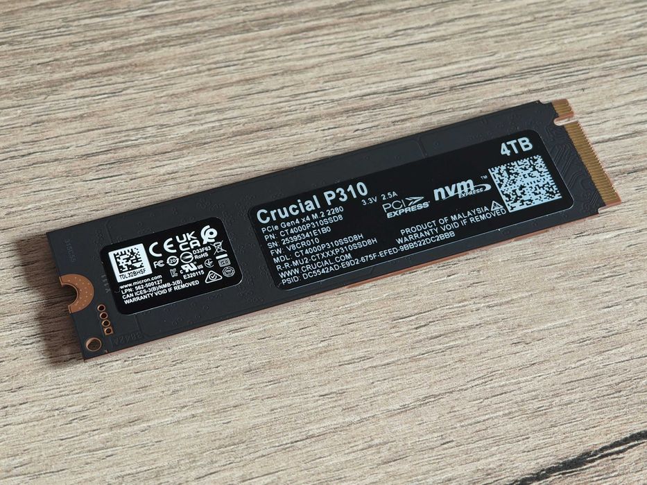 SSD 4TB Crucial Micron P310, NVMe M.2 - твърд диск, ГАРАНЦИЯ, 100% състоянието, Solid State Drive 2280