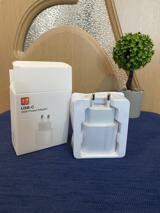 Încărcător USB-C 35W Power Adapter alb – pentru iPhone 17 (NOU)