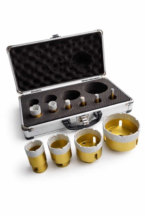 Set 10 carote diamantate M14 pentru flex – plăci ceramice – Ø 6-68 mm