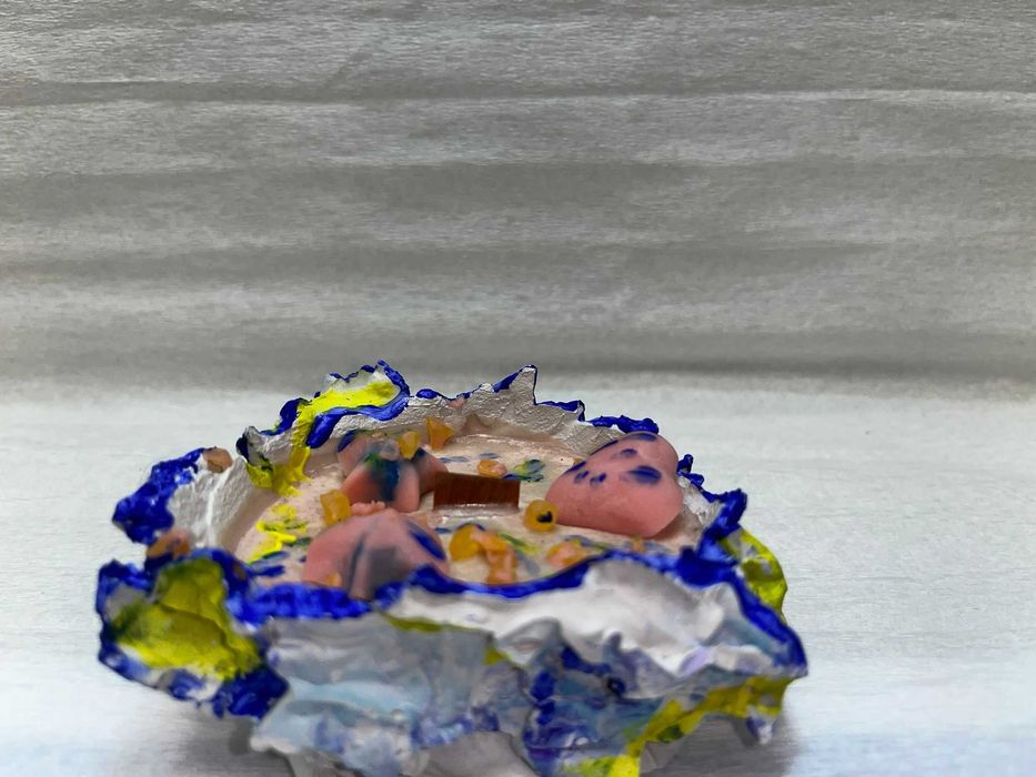 YU-GI Lumânare artizanală lucrată manual - Recipient ipsos unic