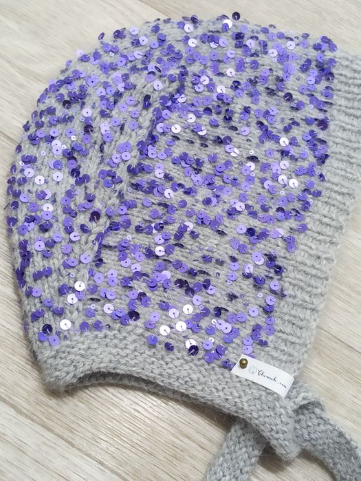 Чепчик с пайетками. Паутинка кофта мохер шелк состав.