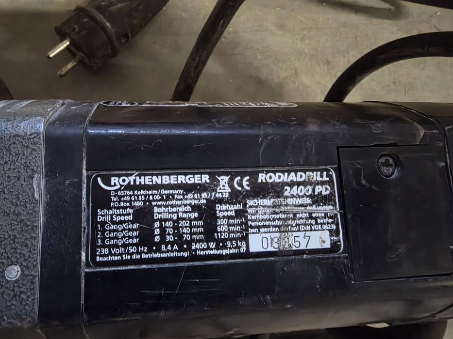 Mașină carotat Rothenberger RODIADRILL 2400 PD, 2400W, cu stativ