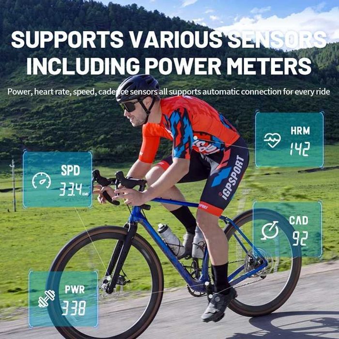 GPS компютър за велосипед IGPSPORT BSC100S, Безжичен, 2.6 inch LCD