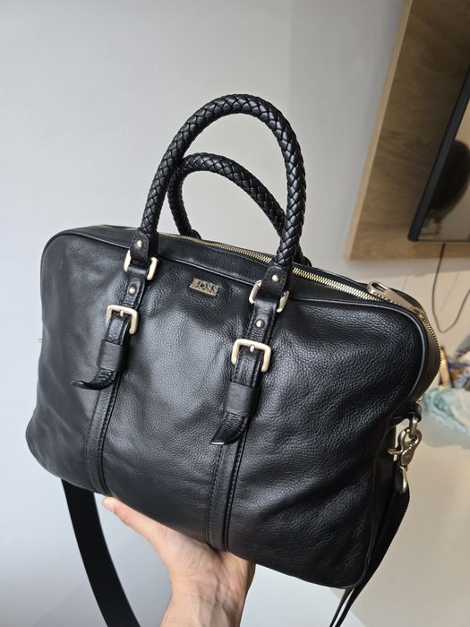 Geanta din piele naturala Hugo Boss