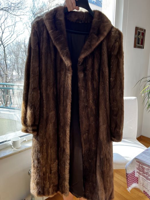 Дълго палто от норка L размер
