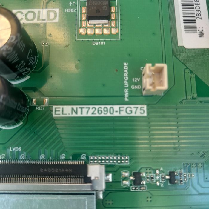 Mainboard EL.NT72690-FG75 funct.cuteconși barete leduri+suporți Vortex