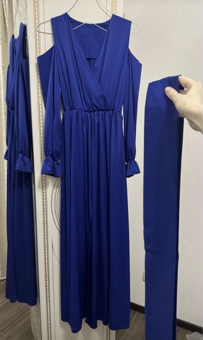 Платье синие вечернее